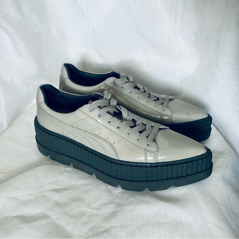 Puma Women's Gray Platform Sneakers